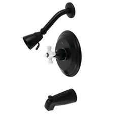 Kingston Brass KB363.PX Restoration Tub and Shower Trim Package - Black