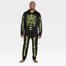 Hyde  Eek Men  s Skeleton Glow in the Dark One Piece Halloween Costume - Medium