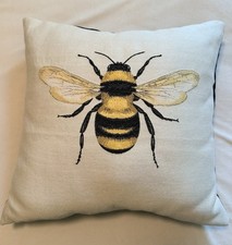 Queen Bee Embroidered Pillow Removable Cover
