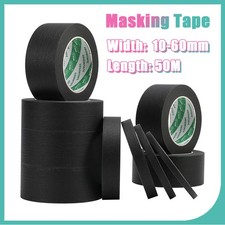 50M Black Masking Tape 10-60mm for Craft Decoration  Painting  Renovation