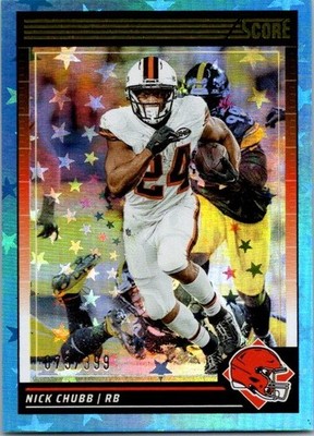 2024 Panini Score NICK CHUBB #65 BLUE STARS 73/399