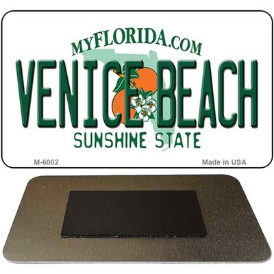 Venice Beach Florida State License Plate Tag Magnet M-6002 3.5'' x 2'' Magnet (M)