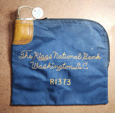 Vtg ARCO 7 LOCK MONEY DEPOSIT BANK BAG THE RIGGS NATIONAL BANK WASHINGTON D.C.
