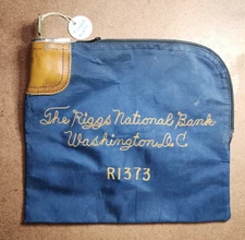 Vtg ARCO 7 LOCK MONEY DEPOSIT BANK BAG THE RIGGS NATIONAL BANK WASHINGTON D.C.