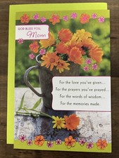 DaySpring Hallmark BIRTHDAY MOM Greeting Card  God Bless You Mom  
