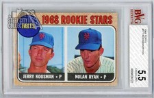 Nolan Ryan 1968 Topps Baseball Rookie Card #177 BVG 5.5