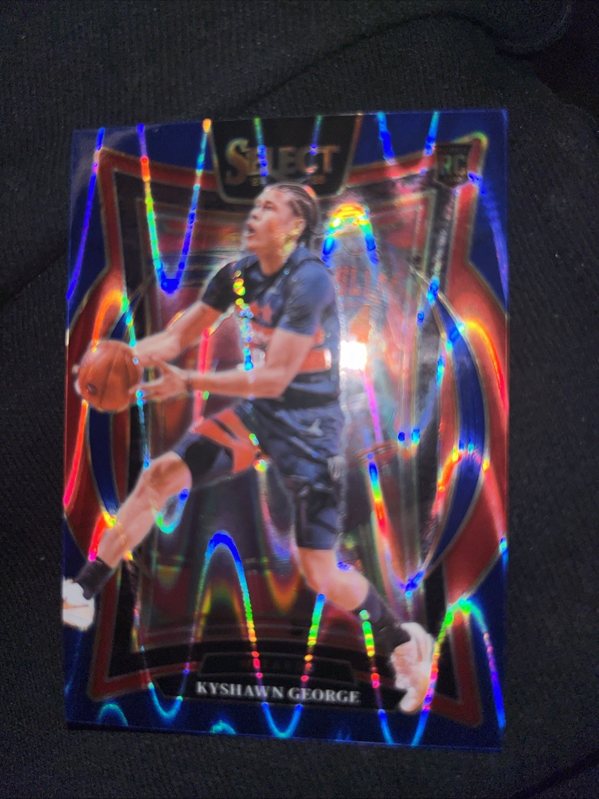 2024-25 Panini Select Concourse Blue Flash Prizm /99 Kyshawn George #85