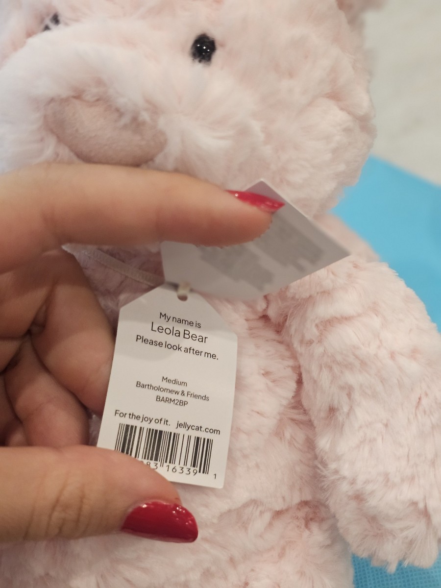 NWT Authentic Jellycat LEOLA BEAR Medium Pink Soft Spring Easter