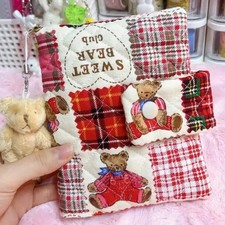 Christmas Handmade Teddy Bear Notebook Cover - A6 Size