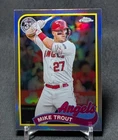 Mike Trout 1989 Refractor 2024 Topps Chrome Baseball Card #89CB-1 LA Angels