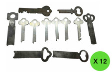 Lot of 12 Vintage Flat Keys - Great for projects, crafts, collectors