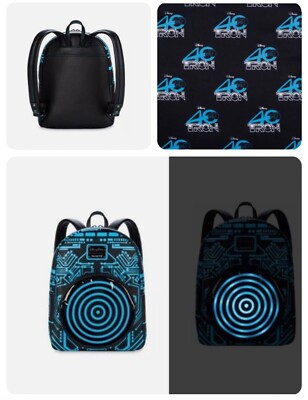 DISNEY / LOUNGEFLY BACKPACK - TRON - LIGHT-UP - D23 - With  display picture 1