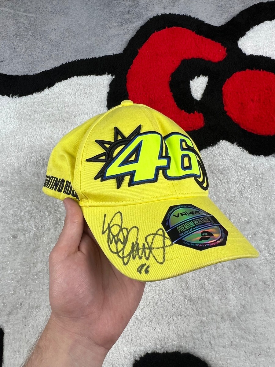 Valentino Rossi Racing The Doctor Autographed Yellow Men's Cap