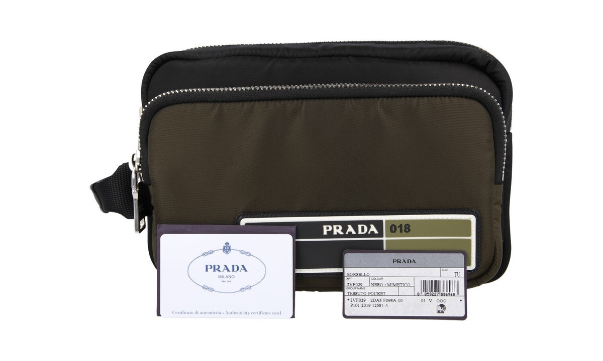 LUXURY PRADA 018 VANITY BAG 2VF029 BLACK NYLON NECCESSAIRE | eBay