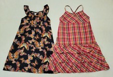 Gymboree  Old Navy Dress Lot Girls 7 Navy Blue Butterfly  Pink Plaid