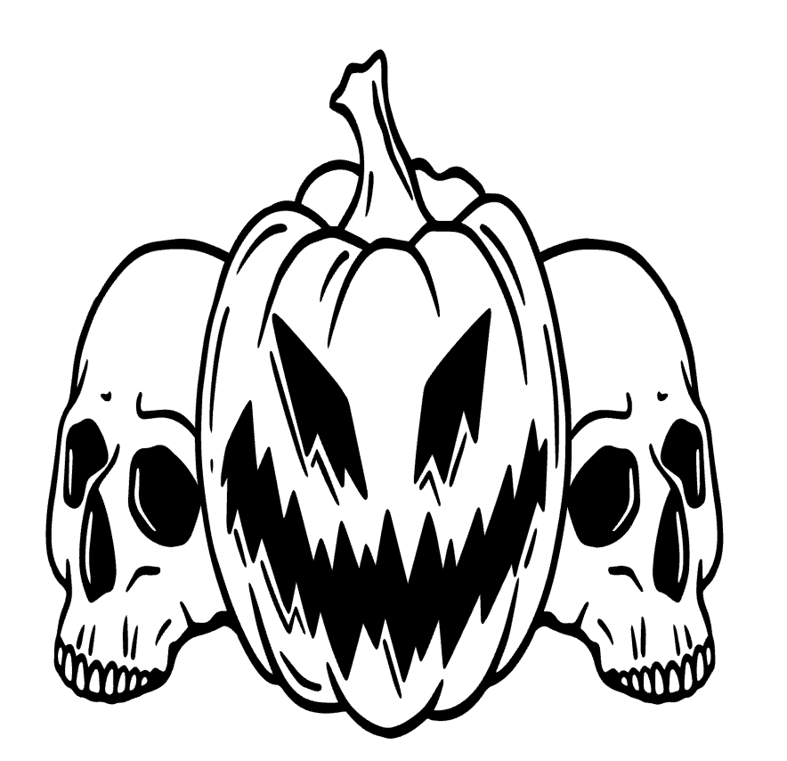Skulls & Pumpkin Vinyl Decal Sticker For Home Cup Car Wall Decor a3470