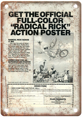 Old School BMX 1987 BMXPLUS Vintage Magazine Ad Reproduction Metal Sign B886