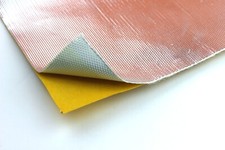 Hitzeschutzfolie Hitzeschutz Matte 10x20cm 1mm Alu Gewebe selbst klebend 800°C