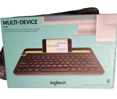 Logitech K480 Wireless Bluetooth Multi-Device Keyboard PC Mac Tablet Smartphone