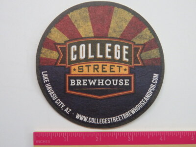 Bier Sammlerstück Untersetzer ~ College Strasse Brewhouse ~ See Havasu Stadt,