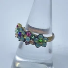 RING Lovely Michal NEGRIN Crystals Elegant flowers all size Made in Israel