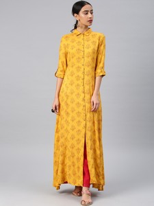 mustard yellow ethnic dress