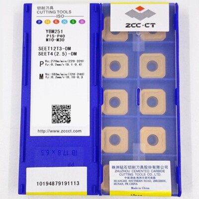 ZCC.CT SEET12T3-DM YBM251 SEET42.5 SEET12T3 CNC carbide inserts