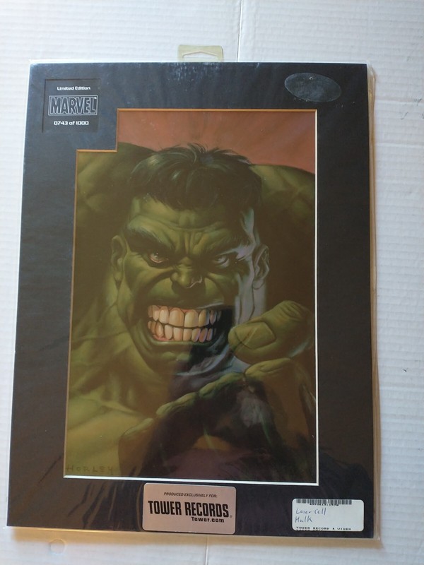 Marvel Comics ALEX HORLEY INCREDIBLE HULK Laser Cel Lasermach Limited 743/1000