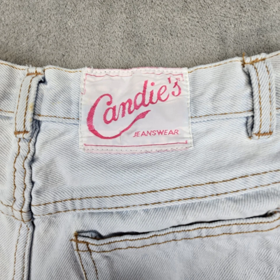 Candie's Shorts Jorts Size 13/14 Light Wash High Waist Mom Skater 90's Y2K - Image 3 of 4