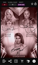Topps WWE Slam 2019 Alexa Bliss Ronda Rousey Moon Timeless SR Sig 75cc DIGITAL