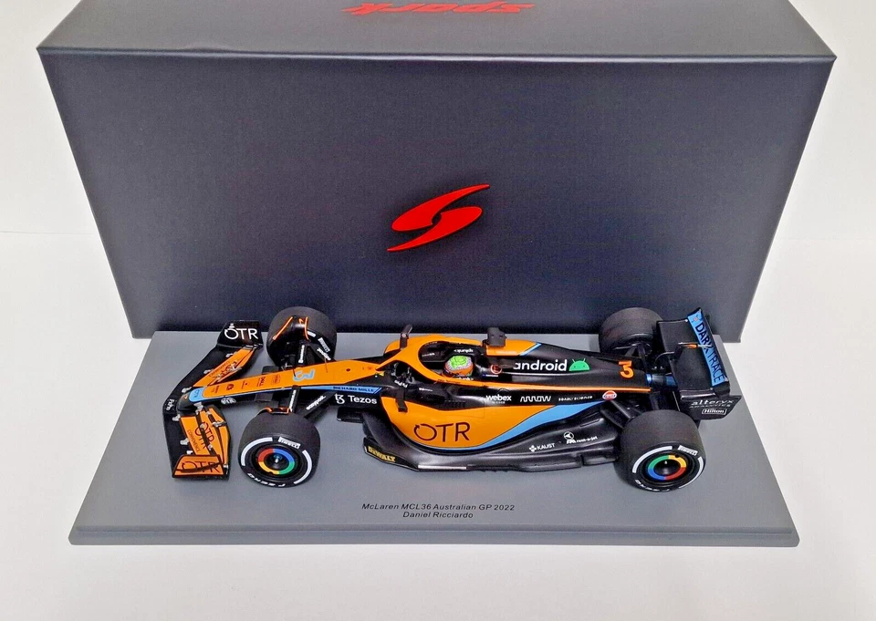 1:18 SPARK MODELLINO AUTO F1 MCLAREN MCL36 RICCIARDO AUSTRALIAN GP 2022 DIE CAST - Immagine 2 di 4