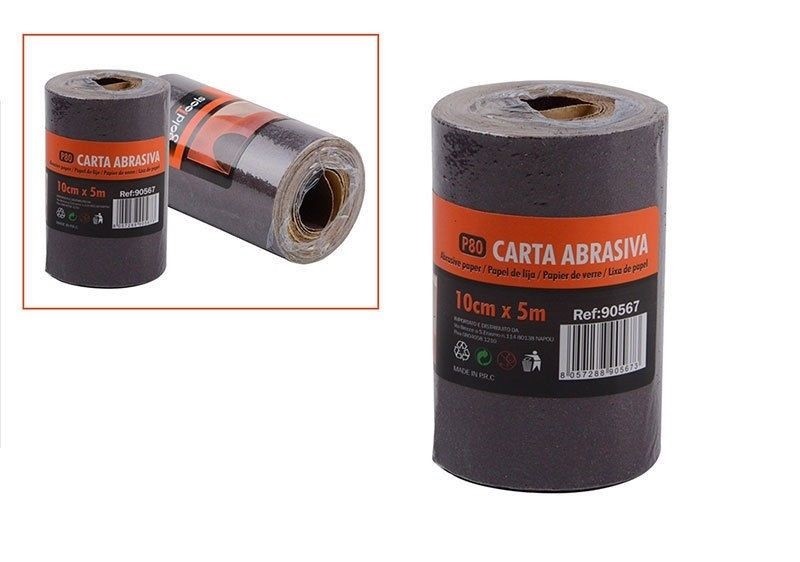 Carta Vetrata BGS - Rotolo 5m X 115mm, Grana 60, Per Legno, Metallo, Plastica - Foto 8