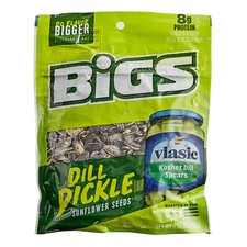 BIGS Vlasic Dill Pickle Flavored Whole Sunflower Seeds 5.35 oz. - 12/Pieces