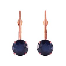 14K. SOLID GOLD LEVERBACK EARRING WITH SAPPHI...