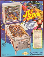 1977 Gottlieb Jet Spin Original Pinball Flyer