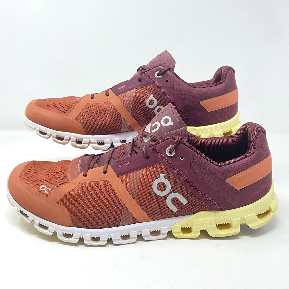 On Cloudflow Running Shoes Mens Size 11.5 Rust/Limelight | eBay display picture 3