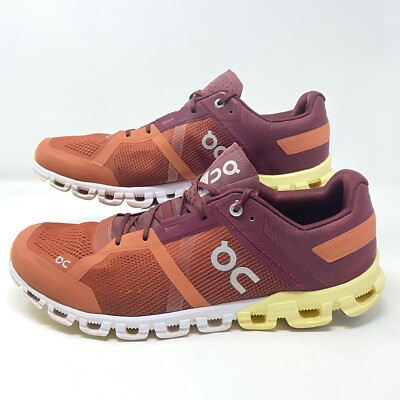 On Cloudflow Running Shoes Mens Size Rust/Limelight