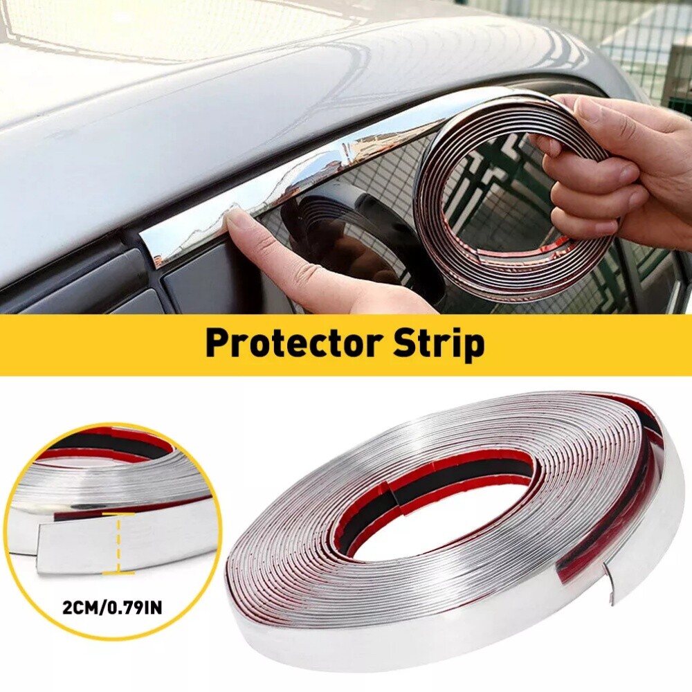 US 3/4" Chrome Trim Molding Strip Decoration Car Body Door Side Protector 16.4ft