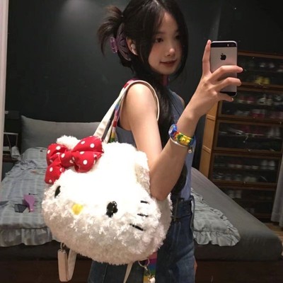Cute Girl's White Hello Kitty Crossbody Shoulder Bag Kids Gift Adjustable Strap