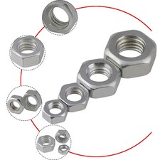 Stainless Steel A2 Hex Nuts UNC 4/16 To 1/2 4 6 8 10 12 Resist Corrosion