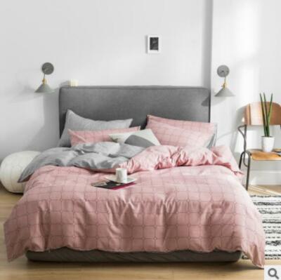 3D Pink Square ZHUA2074 Bed Pillowcases Quilt Duvet Cover Set Queen King Zoe