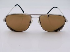 Vintage Rem Hi-Lite Silver Metal Pilot Half-Rimmed Sunglasses FRAMES ONLY