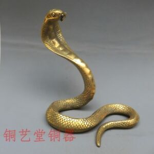 Solid Brass Snake Figurine Small Snake Statue House Ornament Animal Figurines 