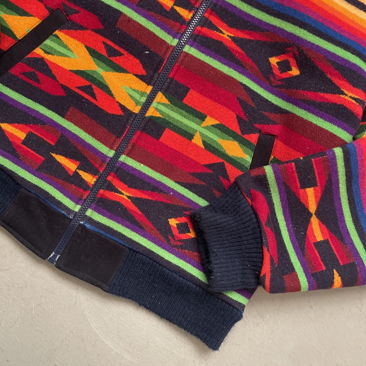 Vintage Pendleton Southwestern Tribal Print Wool Navajo Jacket 