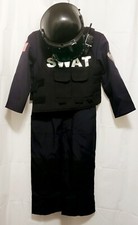 Police Officer S.W.A.T. Childs Halloween Costume Dress Up Size Small 4 
