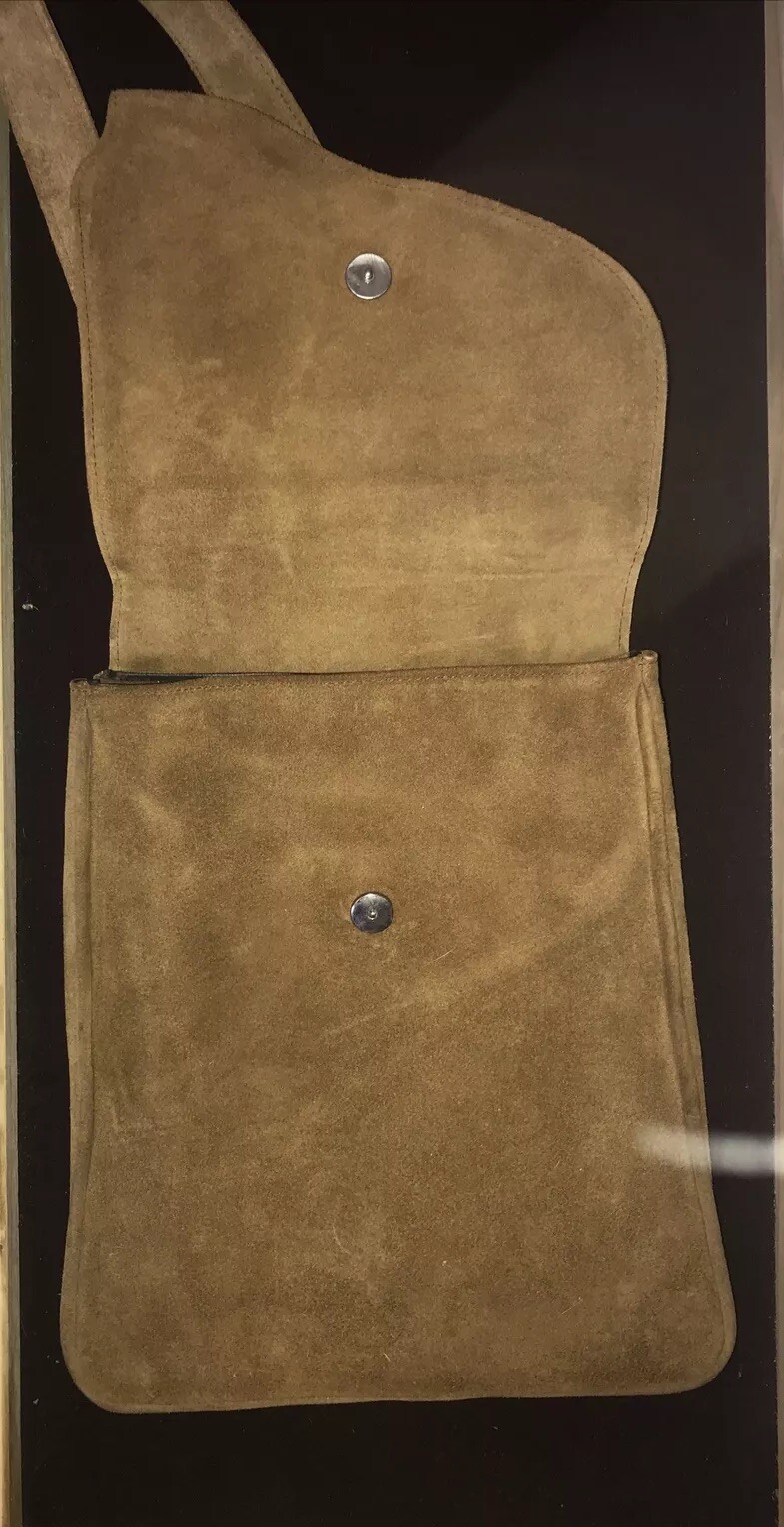 VTG Hutzlers Leather/Seude Shoulder Bag/Purse UNUSUAL  1970s Made in Spain EUC image 4