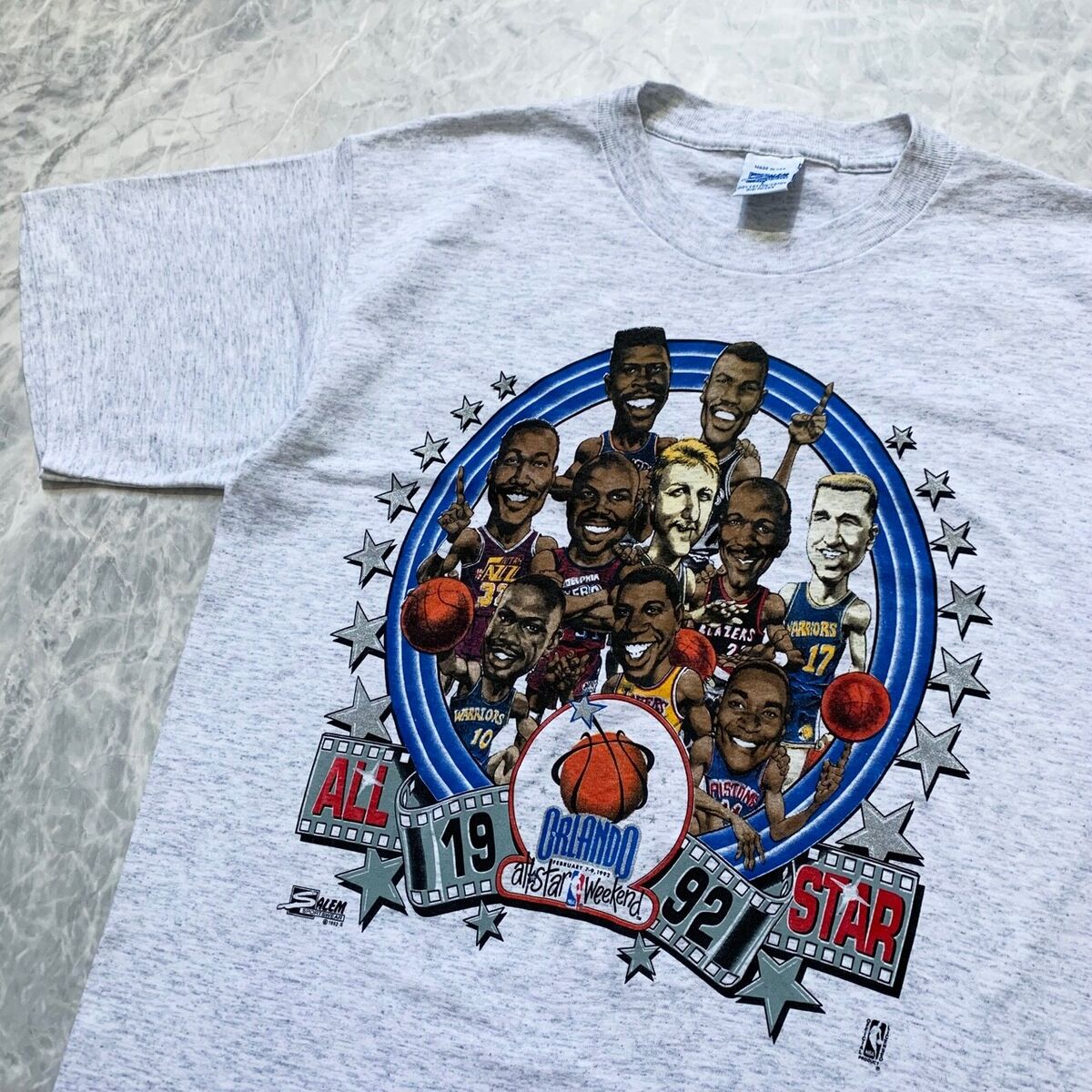 1994 MLB All Star Game Caricature Salem Cartoon Vintage Sports Shirt