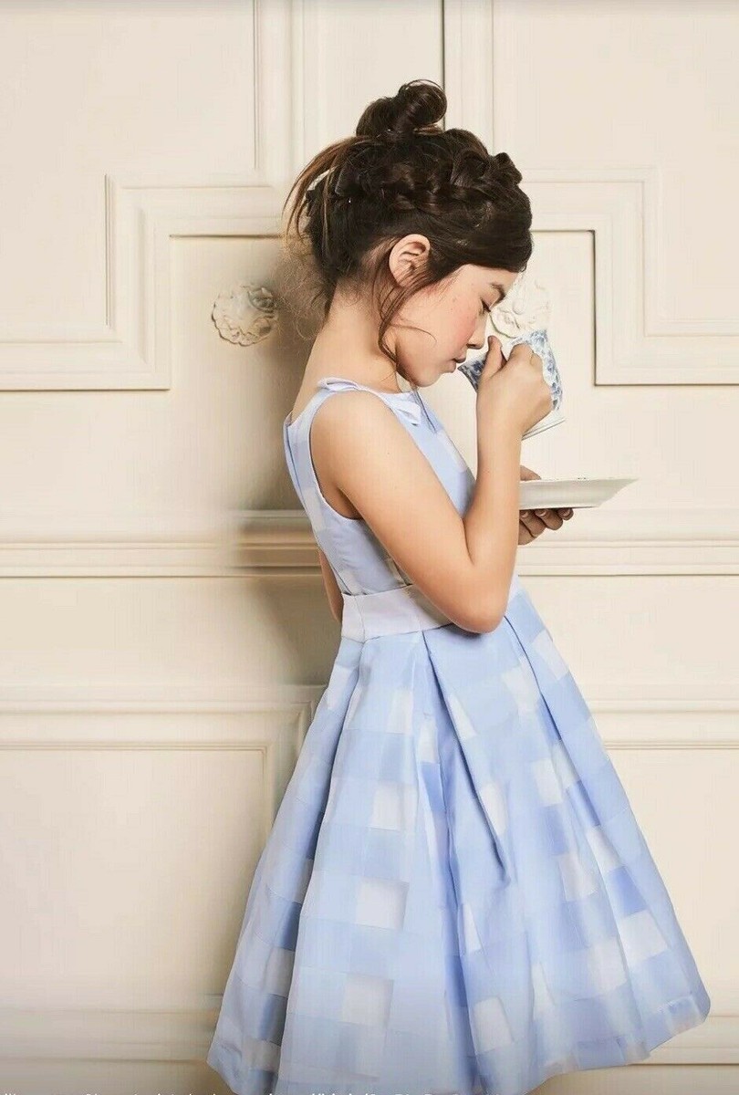 janie and jack blue dress Janie And Jack Girls' Floral Puff Sleeve Dress - Little Kid, Big Kid - Purple main image 1