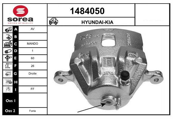 Étrier de frein SNRA 1484050 en fonte renforcée pour Hyundai Tucson
