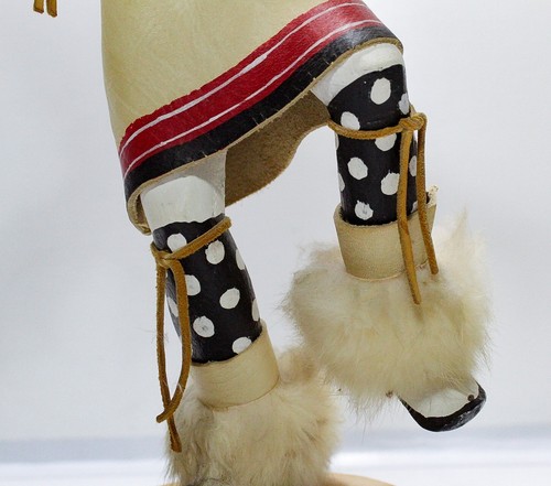 Native American Hopi KACHINA Doll Signed R. MITCHELL White Dancer Wooden Doll - Picture 7 of 11